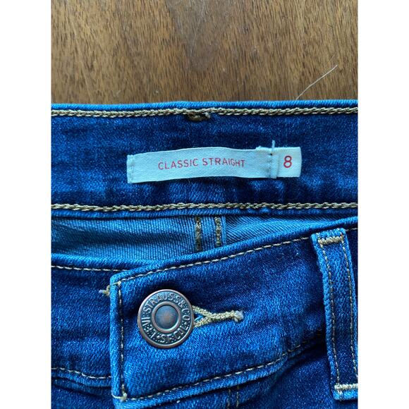 Levi's Jeans Women's Classic Straight Fit Dark Wash Size 8 -29 x 30 - Picture 10 of 12